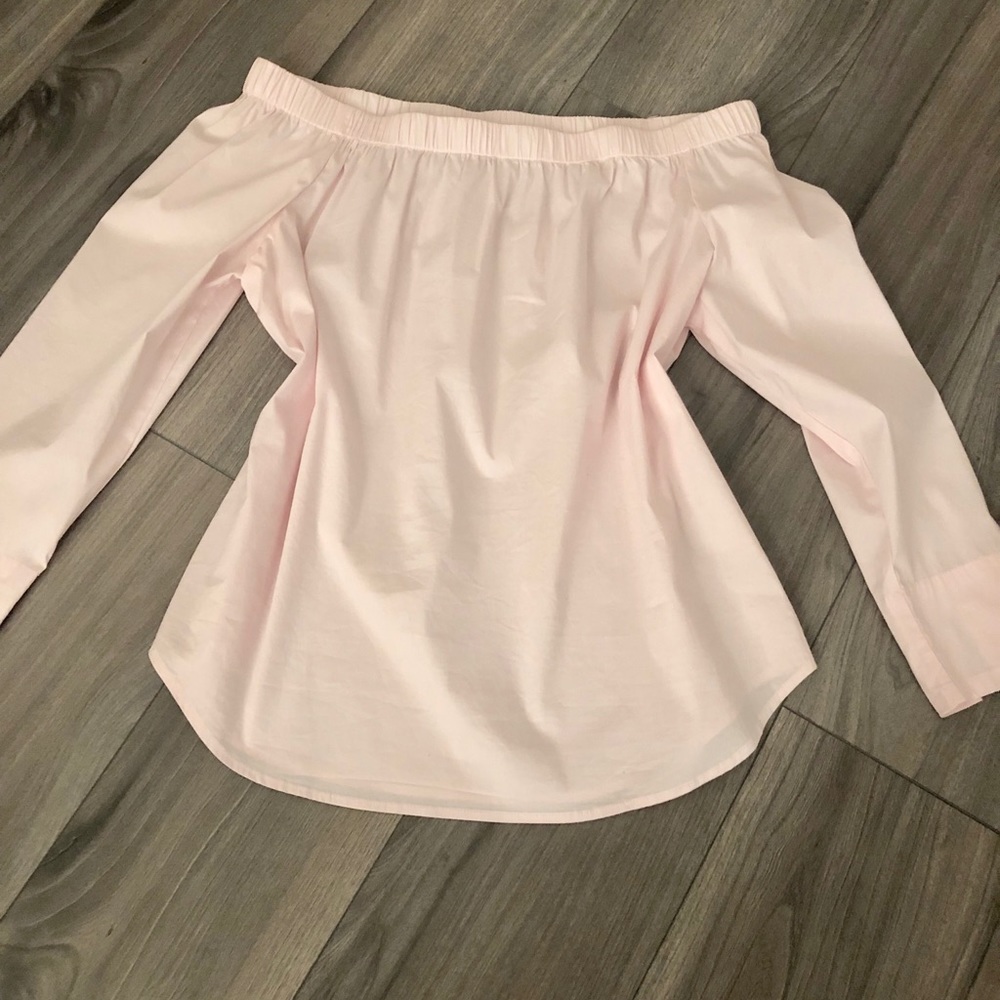 Pink off the shoulder blouse